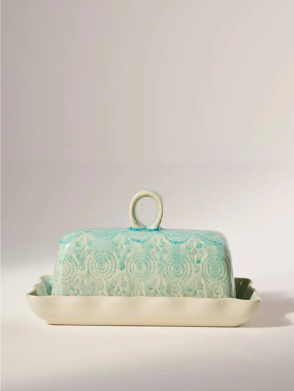 Anthropologie Old Havana Butter Dish